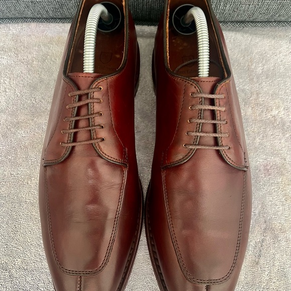 Allen Edmonds Delray Men’s Mahogany Leather Derby Shoes Sz 9.5D Made in USA 🇺🇸 - Picture 1 of 7